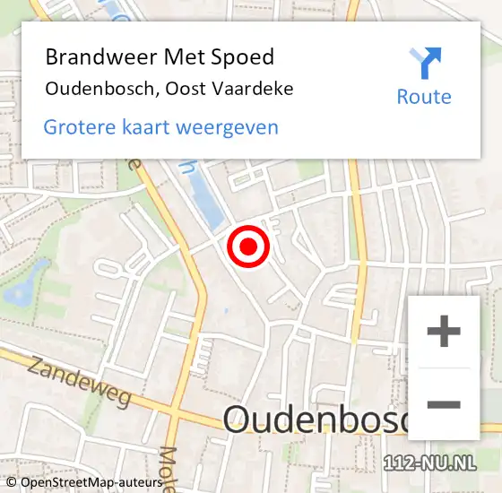 Locatie op kaart van de 112 melding: Brandweer Met Spoed Naar Oudenbosch, Oost Vaardeke op 1 oktober 2024 01:02