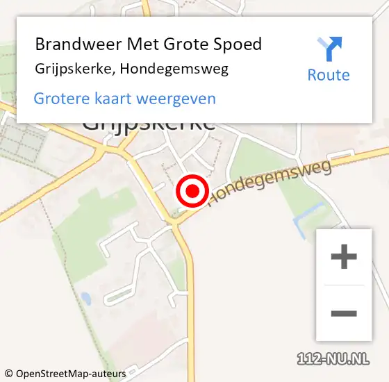 Locatie op kaart van de 112 melding: Brandweer Met Grote Spoed Naar Grijpskerke, Hondegemsweg op 1 oktober 2024 01:54