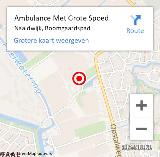 Locatie op kaart van de 112 melding: Ambulance Met Grote Spoed Naar Naaldwijk, Boomgaardspad op 1 oktober 2024 11:32