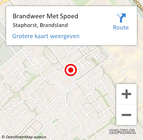 Locatie op kaart van de 112 melding: Brandweer Met Spoed Naar Staphorst, Brandsland op 1 oktober 2024 14:28