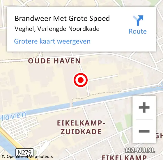 Locatie op kaart van de 112 melding: Brandweer Met Grote Spoed Naar Veghel, Verlengde Noordkade op 1 oktober 2024 16:41