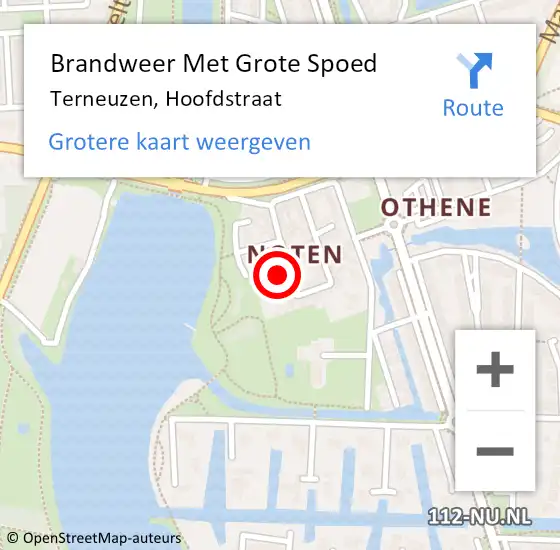 Locatie op kaart van de 112 melding: Brandweer Met Grote Spoed Naar Terneuzen, Hoofdstraat op 1 oktober 2024 17:28