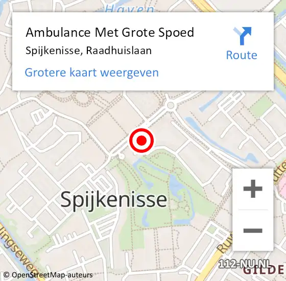 Locatie op kaart van de 112 melding: Ambulance Met Grote Spoed Naar Spijkenisse, Raadhuislaan op 1 oktober 2024 23:18