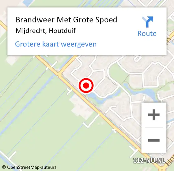 Locatie op kaart van de 112 melding: Brandweer Met Grote Spoed Naar Mijdrecht, Houtduif op 2 oktober 2024 00:01