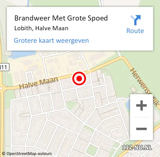 Locatie op kaart van de 112 melding: Brandweer Met Grote Spoed Naar Lobith, Halve Maan op 2 oktober 2024 02:47