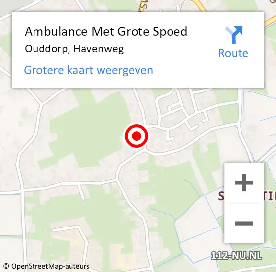 Locatie op kaart van de 112 melding: Ambulance Met Grote Spoed Naar Ouddorp, Havenweg op 2 oktober 2024 03:19