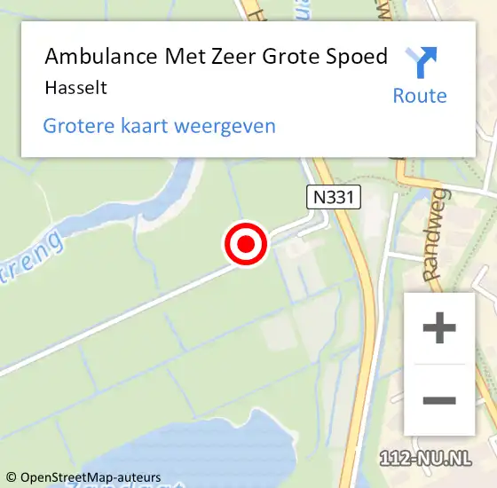 Locatie op kaart van de 112 melding: Ambulance Met Zeer Grote Spoed Naar Hasselt op 2 oktober 2024 09:57