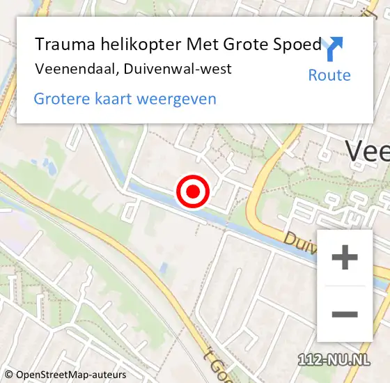 Locatie op kaart van de 112 melding: Trauma helikopter Met Grote Spoed Naar Veenendaal, Duivenwal-west op 2 oktober 2024 10:29