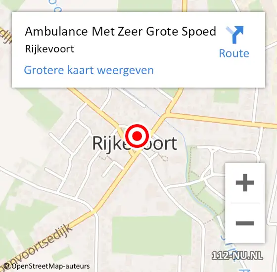 Locatie op kaart van de 112 melding: Ambulance Met Zeer Grote Spoed Naar Rijkevoort op 2 oktober 2024 10:42