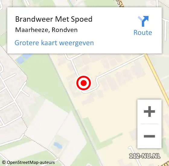 Locatie op kaart van de 112 melding: Brandweer Met Spoed Naar Maarheeze, Rondven op 2 oktober 2024 16:24