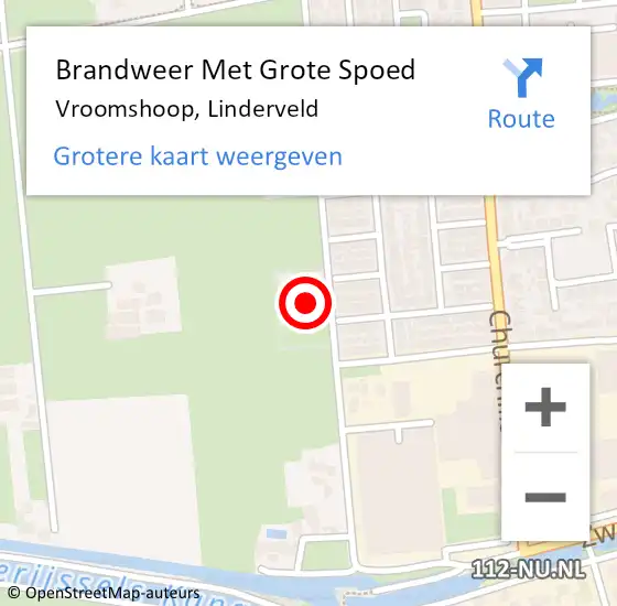 Locatie op kaart van de 112 melding: Brandweer Met Grote Spoed Naar Vroomshoop, Linderveld op 2 oktober 2024 18:03