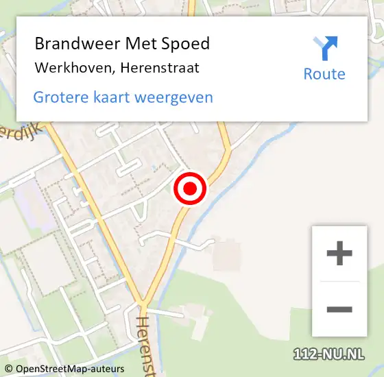 Locatie op kaart van de 112 melding: Brandweer Met Spoed Naar Werkhoven, Herenstraat op 2 oktober 2024 18:35