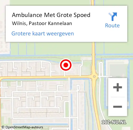 Locatie op kaart van de 112 melding: Ambulance Met Grote Spoed Naar Wilnis, Pastoor Kannelaan op 2 oktober 2024 19:11