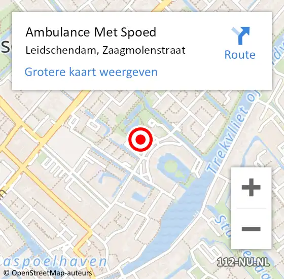 Locatie op kaart van de 112 melding: Ambulance Met Spoed Naar Leidschendam, Zaagmolenstraat op 2 oktober 2024 19:53