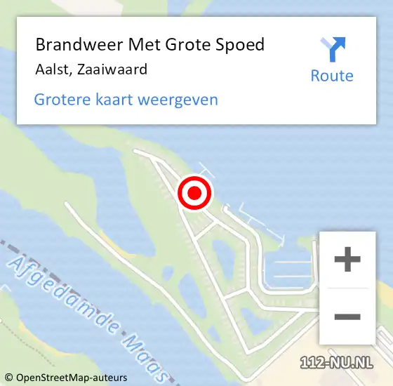 Locatie op kaart van de 112 melding: Brandweer Met Grote Spoed Naar Aalst, Zaaiwaard op 2 oktober 2024 20:07