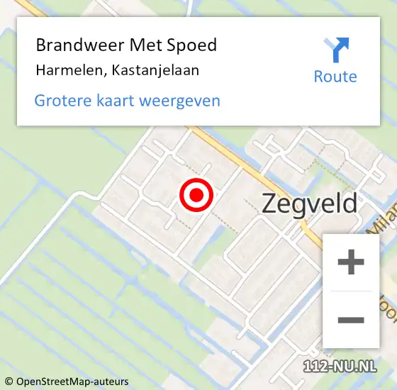 Locatie op kaart van de 112 melding: Brandweer Met Spoed Naar Harmelen, Kastanjelaan op 2 oktober 2024 23:13