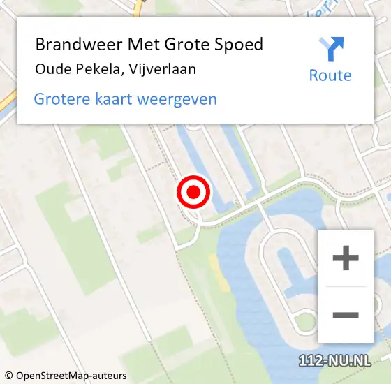 Locatie op kaart van de 112 melding: Brandweer Met Grote Spoed Naar Oude Pekela, Vijverlaan op 3 oktober 2024 01:24