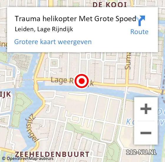 Locatie op kaart van de 112 melding: Trauma helikopter Met Grote Spoed Naar Leiden, Lage Rijndijk op 3 oktober 2024 02:03