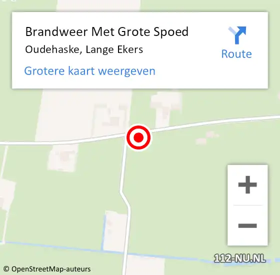 Locatie op kaart van de 112 melding: Brandweer Met Grote Spoed Naar Oudehaske, Lange Ekers op 3 oktober 2024 09:21