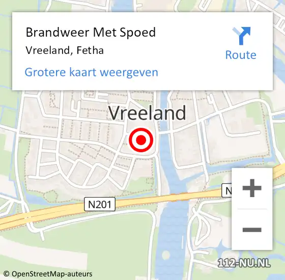 Locatie op kaart van de 112 melding: Brandweer Met Spoed Naar Vreeland, Fetha op 3 oktober 2024 10:14