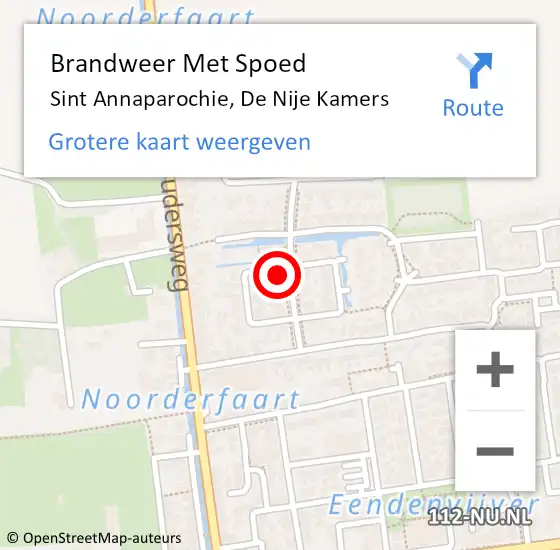 Locatie op kaart van de 112 melding: Brandweer Met Spoed Naar Sint Annaparochie, De Nije Kamers op 3 oktober 2024 11:11