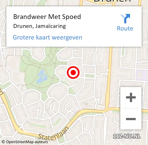 Locatie op kaart van de 112 melding: Brandweer Met Spoed Naar Drunen, Jamaïcaring op 3 oktober 2024 16:07