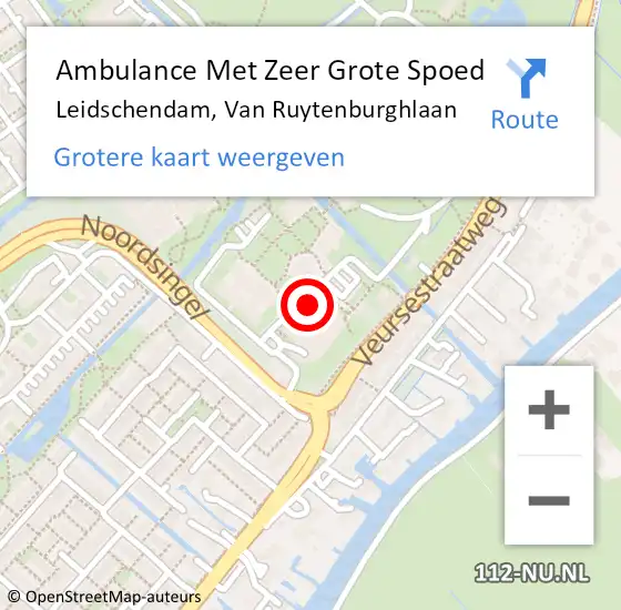 Locatie op kaart van de 112 melding: Ambulance Met Zeer Grote Spoed Naar Leidschendam, Van Ruytenburghlaan op 3 oktober 2024 17:11