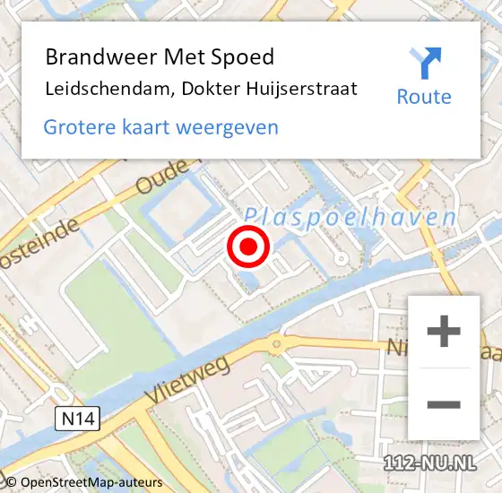 Locatie op kaart van de 112 melding: Brandweer Met Spoed Naar Leidschendam, Dokter Huijserstraat op 3 oktober 2024 21:40