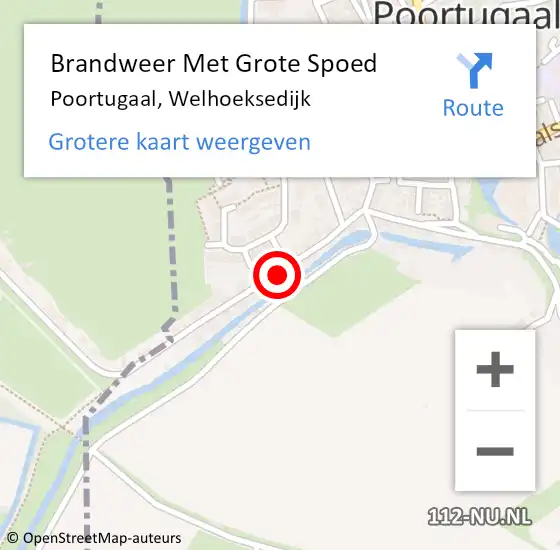 Locatie op kaart van de 112 melding: Brandweer Met Grote Spoed Naar Poortugaal, Welhoeksedijk op 4 oktober 2024 00:03