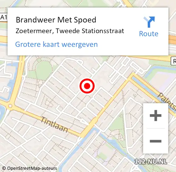 Locatie op kaart van de 112 melding: Brandweer Met Spoed Naar Zoetermeer, Tweede Stationsstraat op 4 oktober 2024 07:23