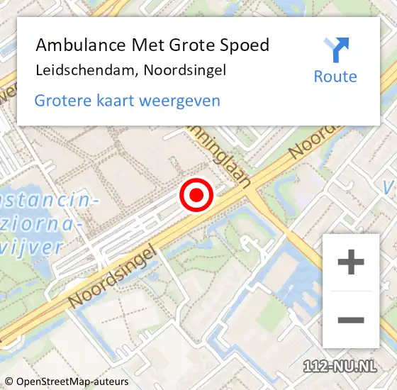 Locatie op kaart van de 112 melding: Ambulance Met Grote Spoed Naar Leidschendam, Noordsingel op 4 oktober 2024 09:46