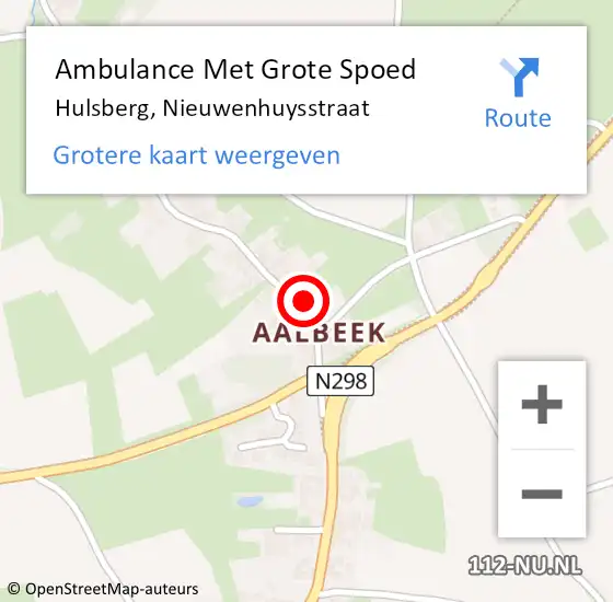 Locatie op kaart van de 112 melding: Ambulance Met Grote Spoed Naar Hulsberg, Nieuwenhuysstraat op 22 oktober 2014 09:30