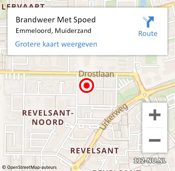 Locatie op kaart van de 112 melding: Brandweer Met Spoed Naar Emmeloord, Muiderzand op 4 oktober 2024 10:41