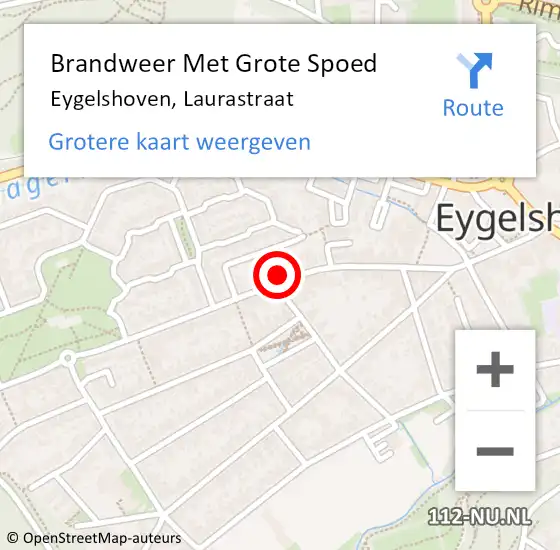 Locatie op kaart van de 112 melding: Brandweer Met Grote Spoed Naar Eygelshoven, Laurastraat op 4 oktober 2024 11:30