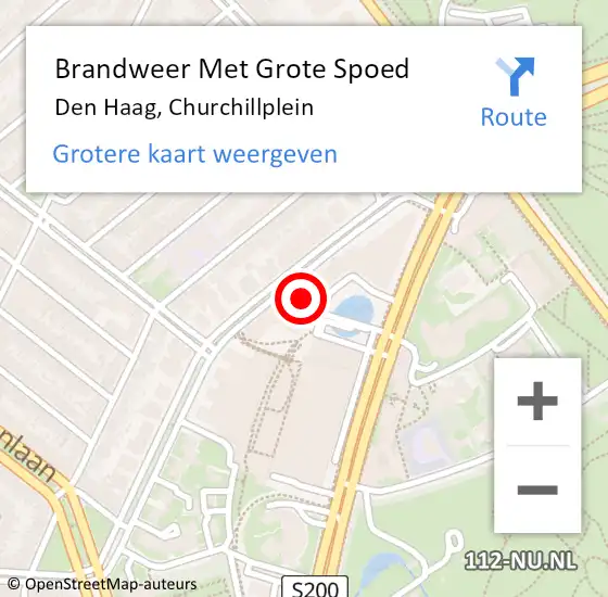 Locatie op kaart van de 112 melding: Brandweer Met Grote Spoed Naar Ter Heijde, Churchillplein op 4 oktober 2024 11:38