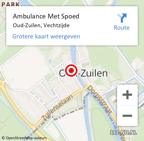 Locatie op kaart van de 112 melding: Ambulance Met Spoed Naar Oud-Zuilen, Vechtzijde op 22 oktober 2014 09:48