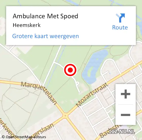 Locatie op kaart van de 112 melding: Ambulance Met Spoed Naar Heemskerk op 4 oktober 2024 13:39