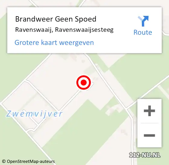 Locatie op kaart van de 112 melding: Brandweer Geen Spoed Naar Ravenswaaij, Ravenswaaijsesteeg op 4 oktober 2024 15:36