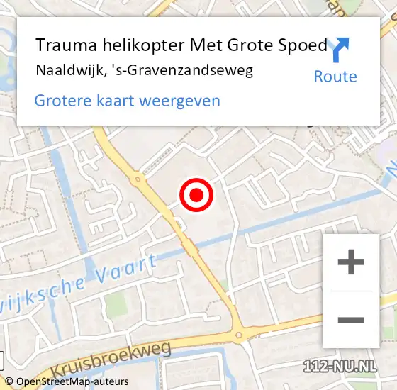 Locatie op kaart van de 112 melding: Trauma helikopter Met Grote Spoed Naar Naaldwijk, 's-Gravenzandseweg op 4 oktober 2024 16:15