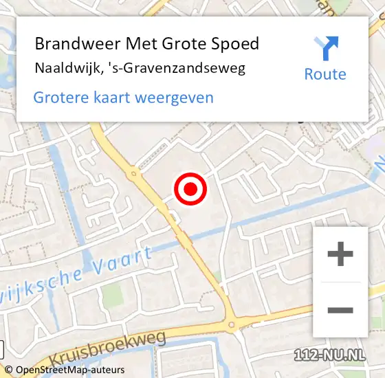 Locatie op kaart van de 112 melding: Brandweer Met Grote Spoed Naar Naaldwijk, 's-Gravenzandseweg op 4 oktober 2024 16:15