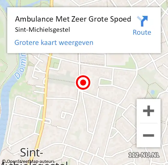 Locatie op kaart van de 112 melding: Ambulance Met Zeer Grote Spoed Naar Sint-Michielsgestel op 4 oktober 2024 16:49