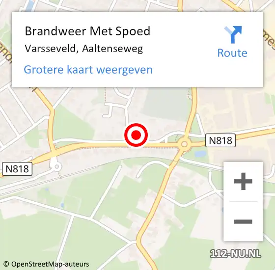 Locatie op kaart van de 112 melding: Brandweer Met Spoed Naar Varsseveld, Aaltenseweg op 4 oktober 2024 19:45