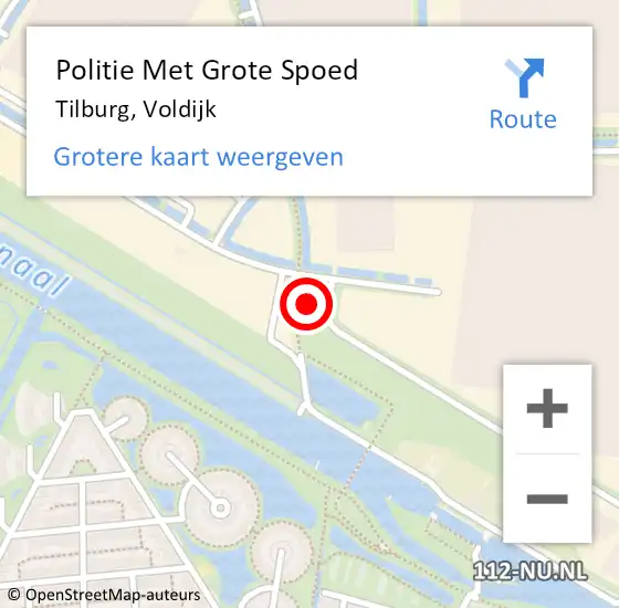 Locatie op kaart van de 112 melding: Politie Met Grote Spoed Naar Tilburg, Voldijk op 5 oktober 2024 03:00