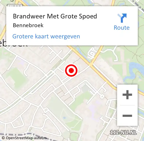 Locatie op kaart van de 112 melding: Brandweer Met Grote Spoed Naar Bennebroek op 5 oktober 2024 07:57