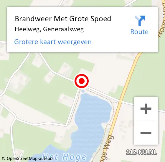 Locatie op kaart van de 112 melding: Brandweer Met Grote Spoed Naar Heelweg, Generaalsweg op 5 oktober 2024 09:34