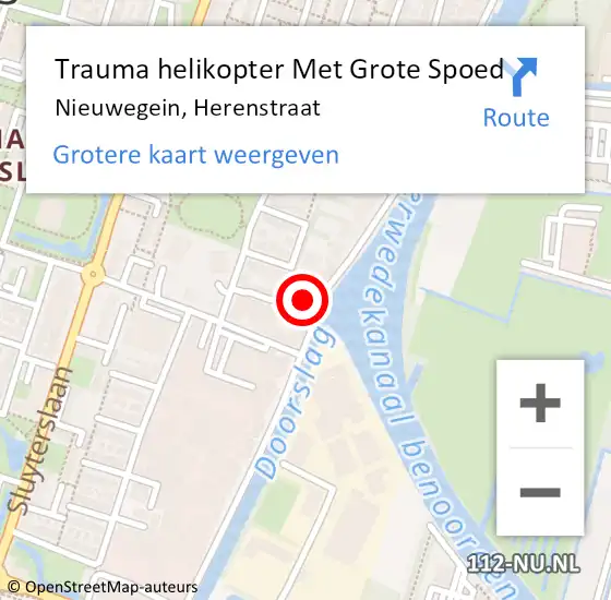 Locatie op kaart van de 112 melding: Trauma helikopter Met Grote Spoed Naar Nieuwegein, Herenstraat op 5 oktober 2024 13:02