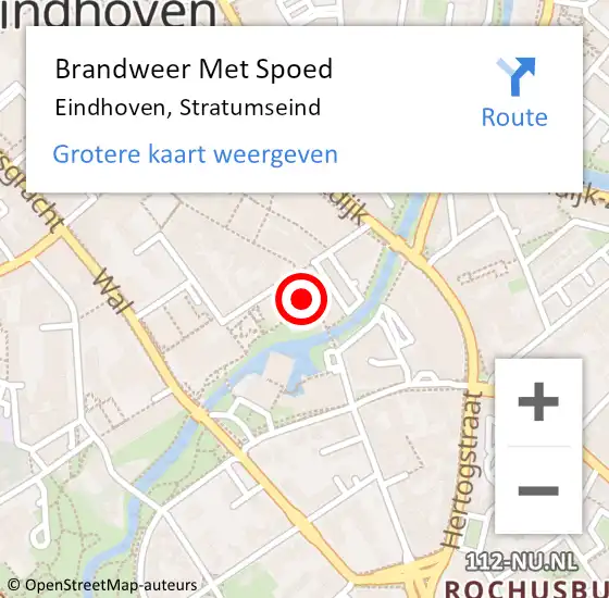 Locatie op kaart van de 112 melding: Brandweer Met Spoed Naar Eindhoven, Stratumseind op 5 oktober 2024 13:54