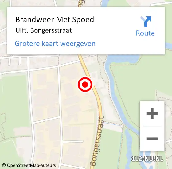 Locatie op kaart van de 112 melding: Brandweer Met Spoed Naar Ulft, Bongersstraat op 5 oktober 2024 14:01