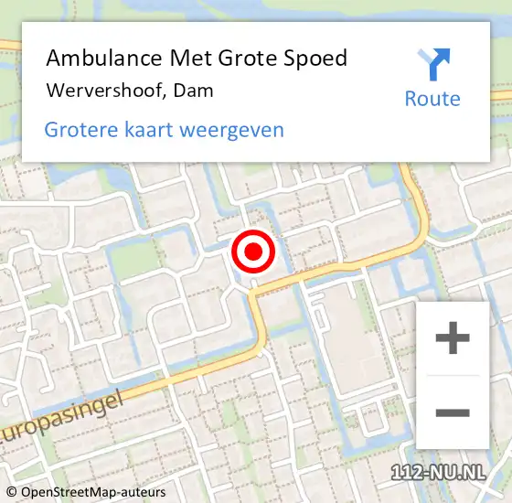 Locatie op kaart van de 112 melding: Ambulance Met Grote Spoed Naar Wervershoof, Dam op 5 oktober 2024 14:26