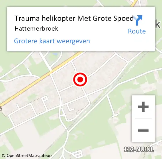 Locatie op kaart van de 112 melding: Trauma helikopter Met Grote Spoed Naar Hattemerbroek op 5 oktober 2024 15:28